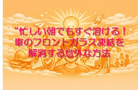 車のフロントガラス凍結を解消する意外な方法